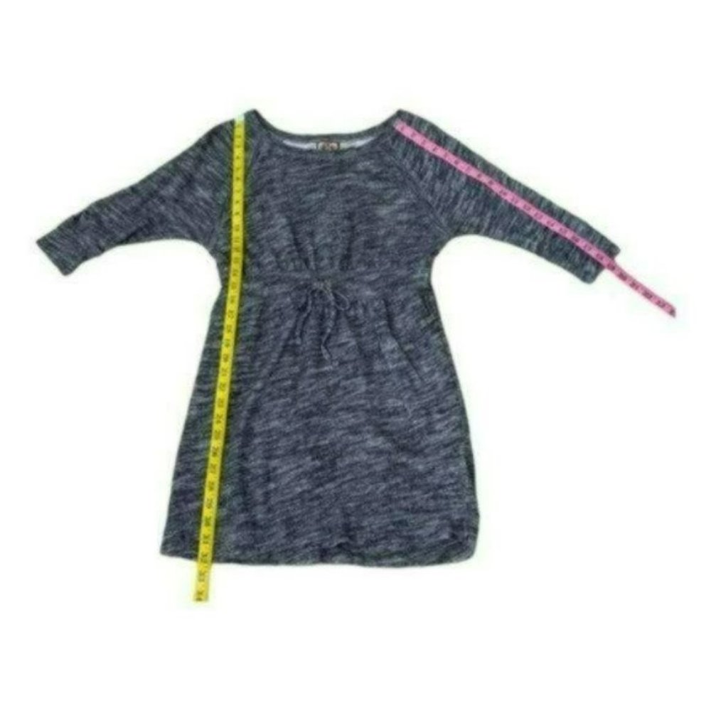 Juicy Couture Gray 3/4 Sleeves Drawstring Waist Cotton Slip On Dress Size M - Picture 9 of 11